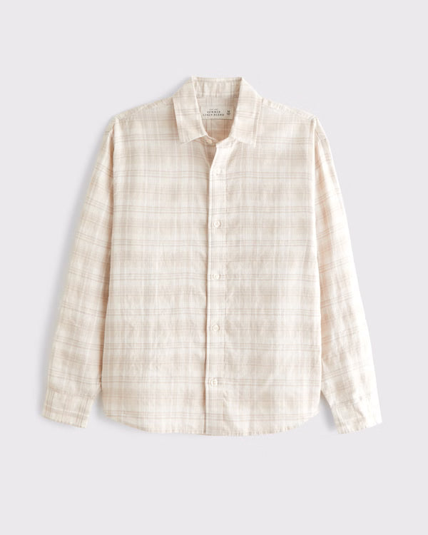 Abercrombie & Fitch - 100% Linen Button-Up Shirt