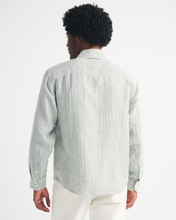 Abercrombie & Fitch - 100% Linen Button-Up Shirt