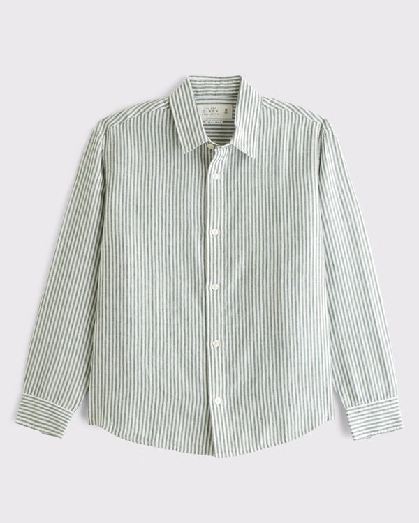 Abercrombie & Fitch - 100% Linen Button-Up Shirt