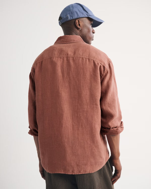 Abercrombie & Fitch - 100% Linen Button-Up Shirt