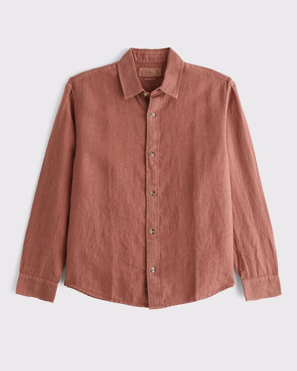 Abercrombie & Fitch - 100% Linen Button-Up Shirt