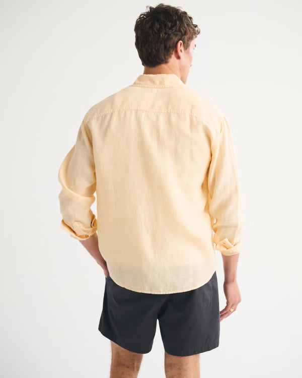 Abercrombie & Fitch - 100% Linen Button-Up Shirt
