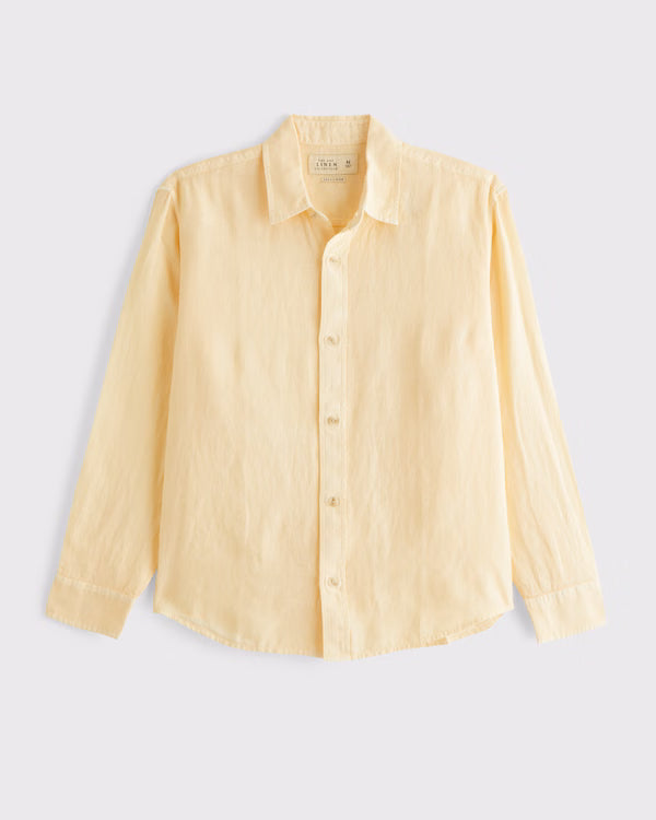 Abercrombie & Fitch - 100% Linen Button-Up Shirt