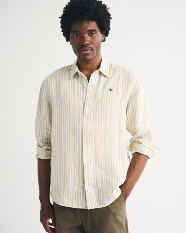 Abercrombie & Fitch - 100% Linen Icon Button-Up Shirt