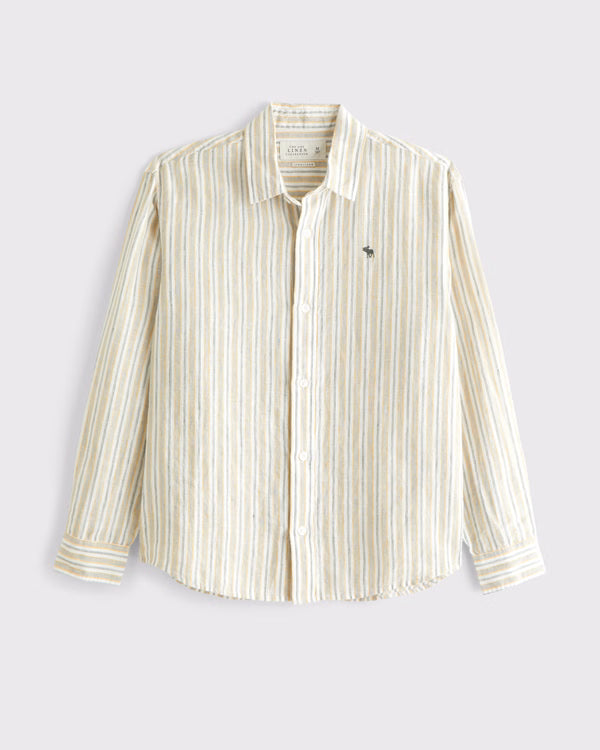 Abercrombie & Fitch - 100% Linen Icon Button-Up Shirt