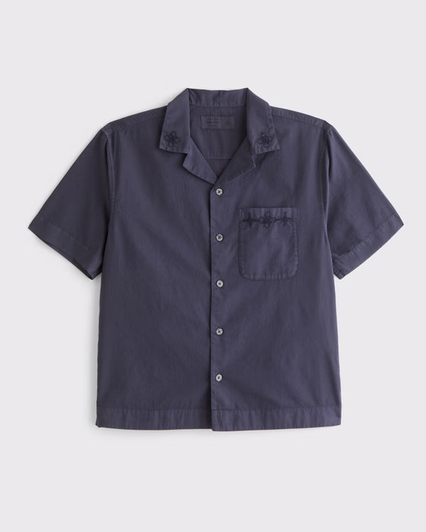 Abercrombie & Fitch - Embroidered Eyelet Shirt