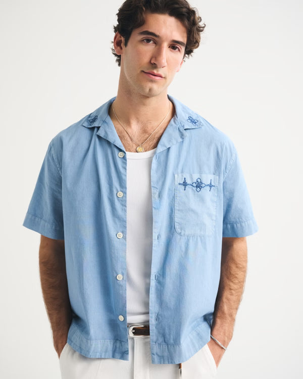 Abercrombie & Fitch - Embroidered Eyelet Shirt