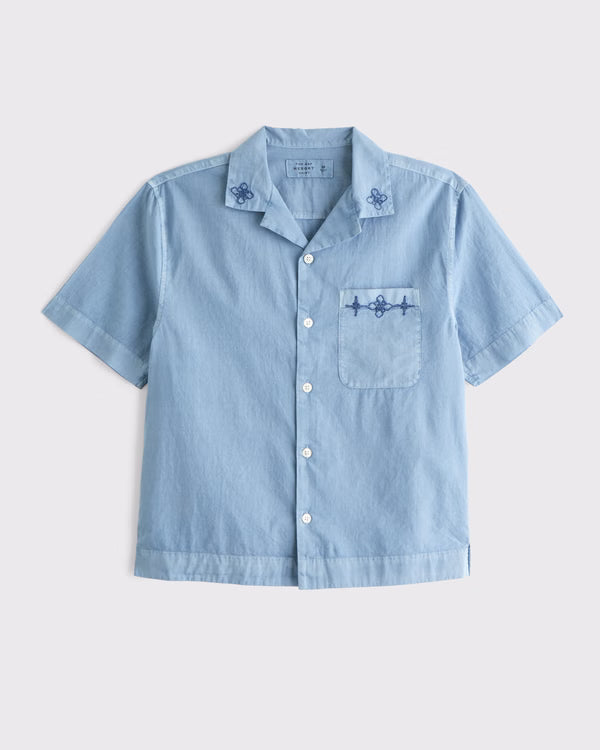 Abercrombie & Fitch - Embroidered Eyelet Shirt