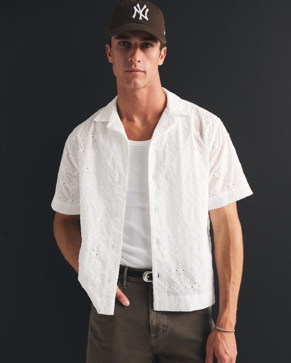 Abercrombie & Fitch - Embroidered Eyelet Shirt