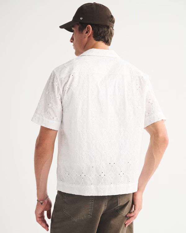 Abercrombie & Fitch - Embroidered Eyelet Shirt
