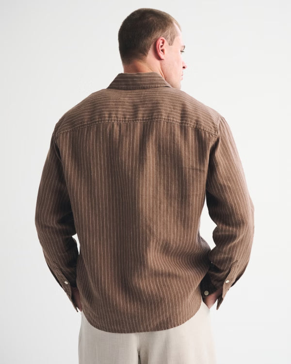 Abercrombie & Fitch - 100% Linen Button-Up Shirt