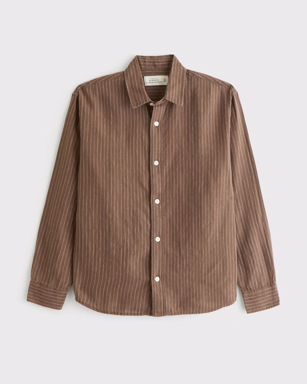 Abercrombie & Fitch - 100% Linen Button-Up Shirt
