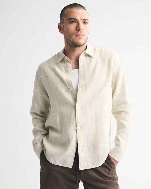 Abercrombie & Fitch - 100% Linen Button-Up Shirt IMMEDIATE