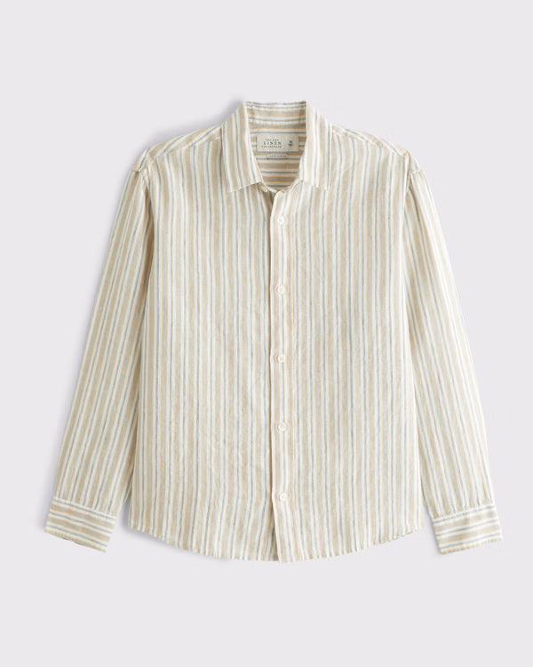 Abercrombie & Fitch - 100% Linen Button-Up Shirt
