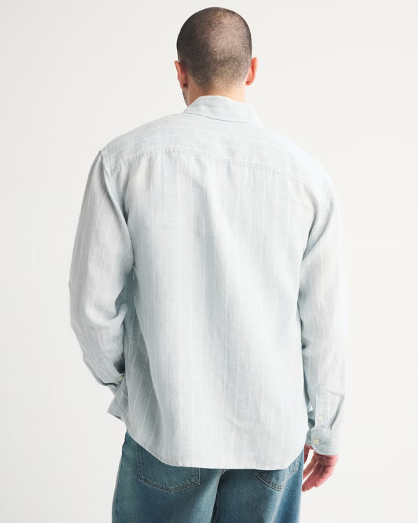 Abercrombie & Fitch - 100% Linen Button-Up Shirt