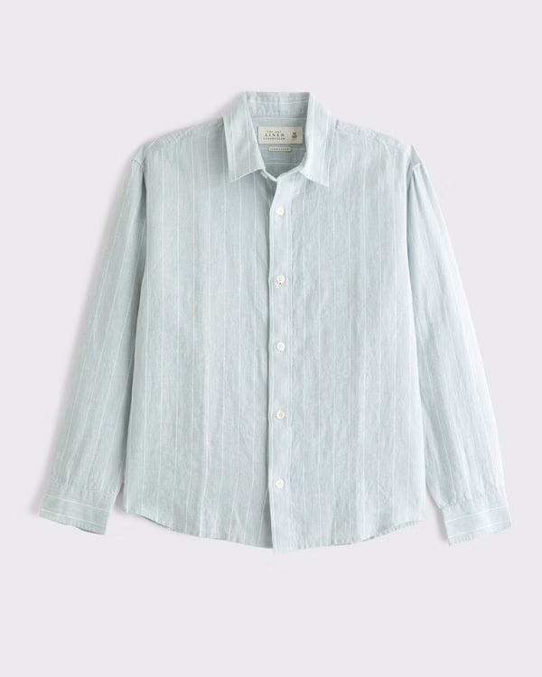 Abercrombie & Fitch - 100% Linen Button-Up Shirt