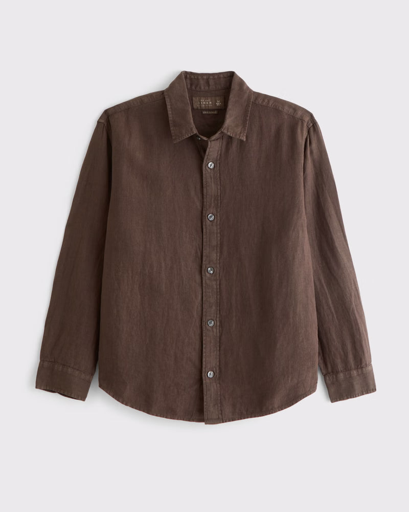 Abercrombie & Fitch - 100% Linen Button-Up Shirt