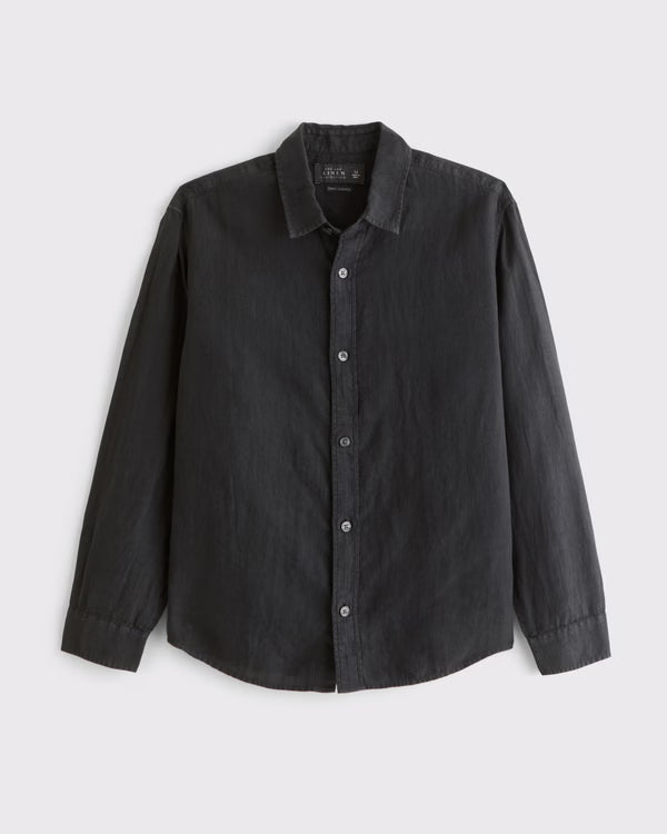 Abercrombie & Fitch - 100% Linen Button-Up Shirt