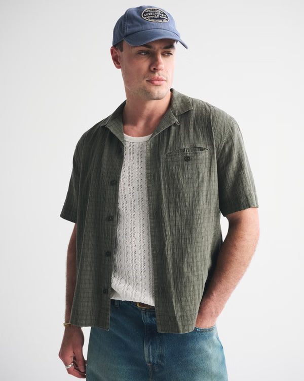 Abercrombie & Fitch - Boxy Button-Up Shirt