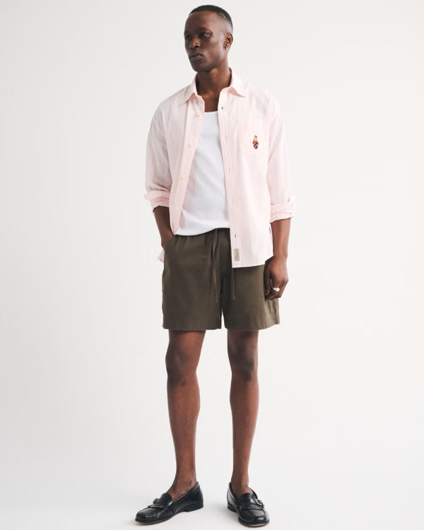 Abercrombie & Fitch - Linen-Blend Pull-On Short