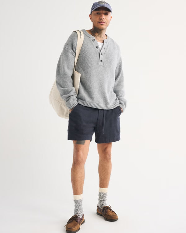 Abercrombie & Fitch - Linen-Blend Pull-On Short