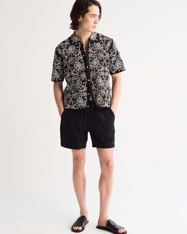 Abercrombie & Fitch - Linen-Blend Pull-On Short