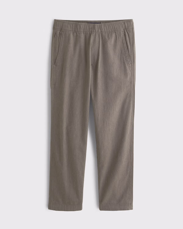 Abercrombie & Fitch - Linen-Blend Relaxed Straight Pull-On Pant