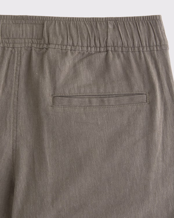 Abercrombie & Fitch - Linen-Blend Relaxed Straight Pull-On Pant