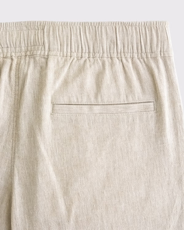 Abercrombie & Fitch - Linen-Blend Relaxed Straight Pull-On Pant