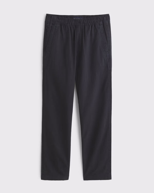 Abercrombie & Fitch - Linen-Blend Relaxed Straight Pull-On Pant