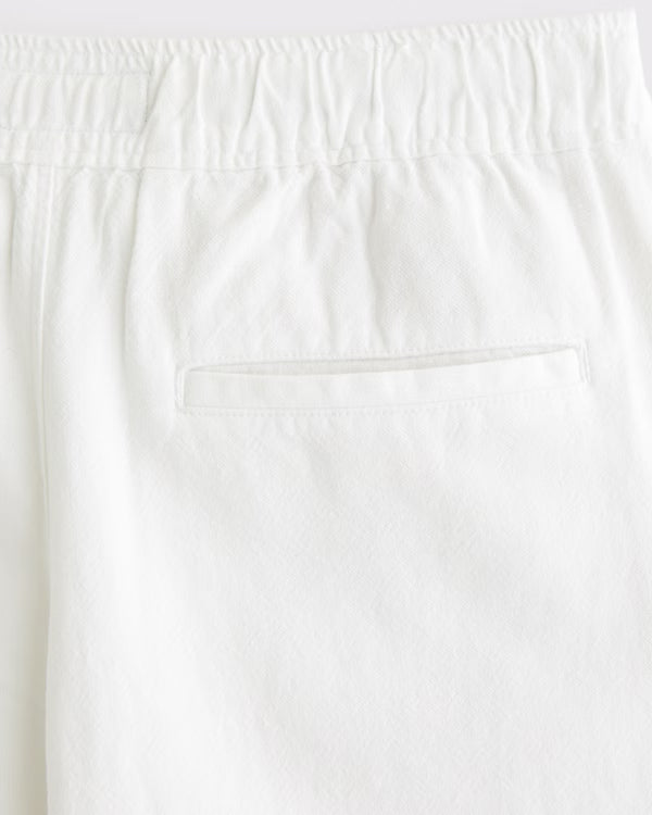 Abercrombie & Fitch - Linen-Blend Relaxed Straight Pull-On Pant