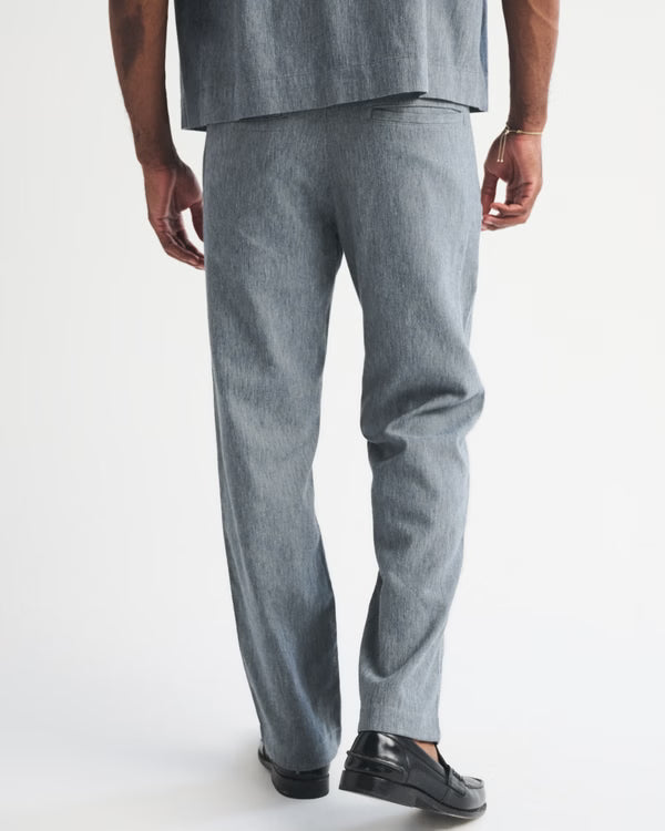 Abercrombie & Fitch - Linen-Blend Relaxed Straight Pull-On Pant