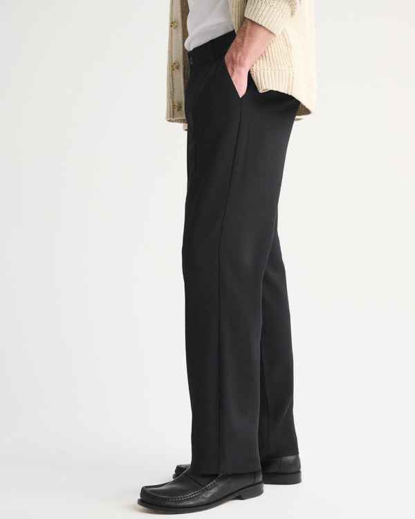 Abercrombie & Fitch - Relaxed Straight Pleated Hybrid Waist Trouser IMMEDIATE