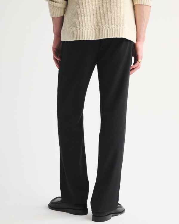 Abercrombie & Fitch - Relaxed Straight Pleated Hybrid Waist Trouser IMMEDIATE