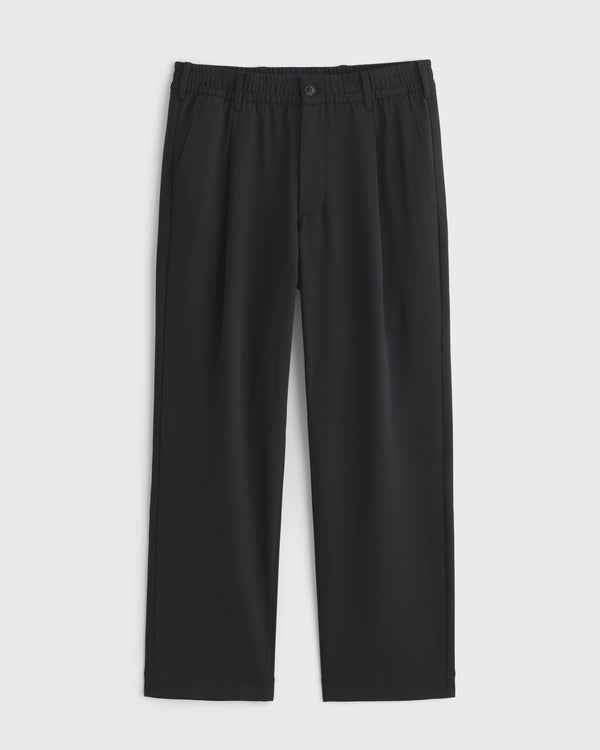 Abercrombie & Fitch - Relaxed Straight Pleated Hybrid Waist Trouser IMMEDIATE