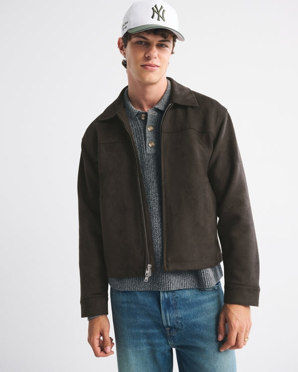 Abercrombie & Fitch - Easy Vegan Leather Zip Jacket