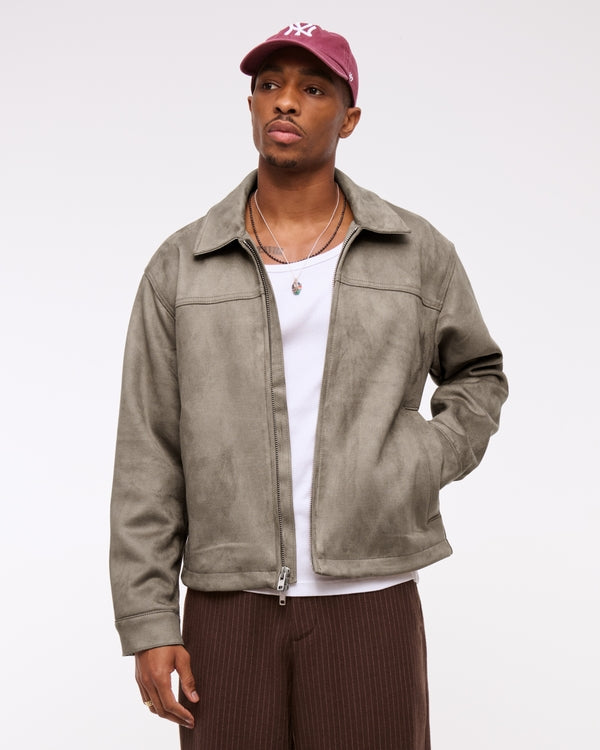 Abercrombie & Fitch - Easy Vegan Leather Zip Jacket