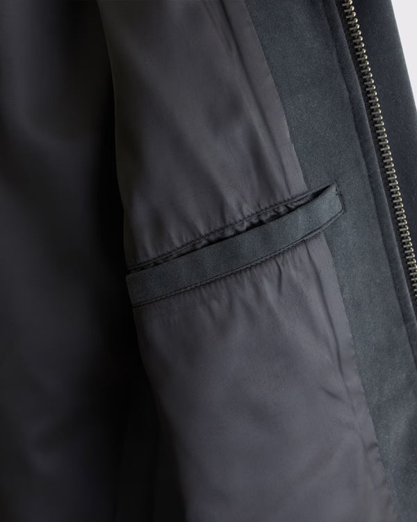 Abercrombie & Fitch - Easy Vegan Suede Zip Trucker Jacket