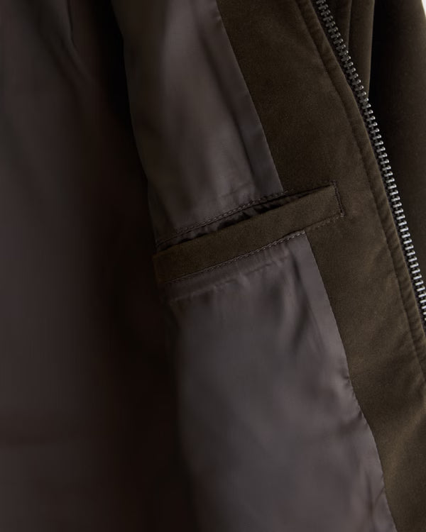 Abercrombie & Fitch - Easy Vegan Suede Zip Trucker Jacket