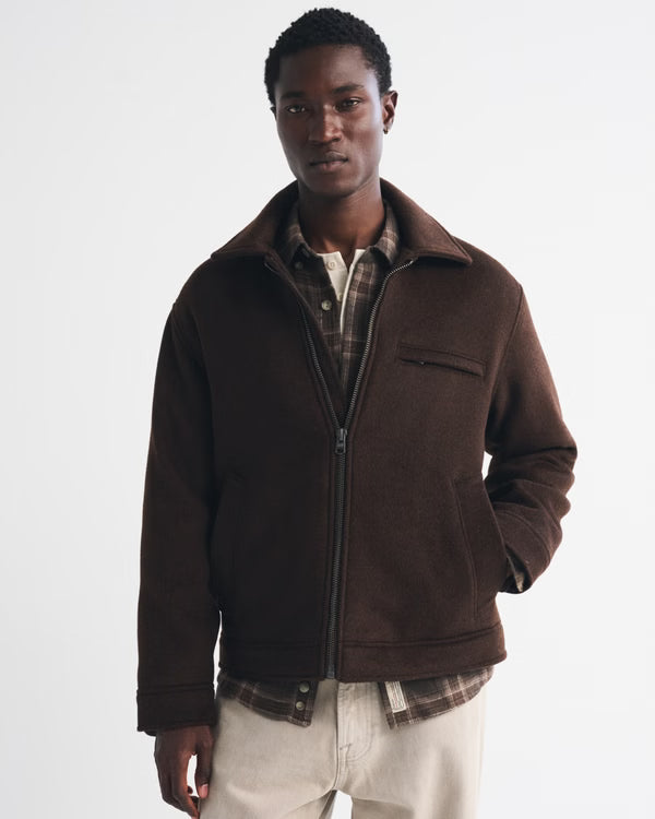 Abercrombie & Fitch -  Wool-Blend Zip Jacket