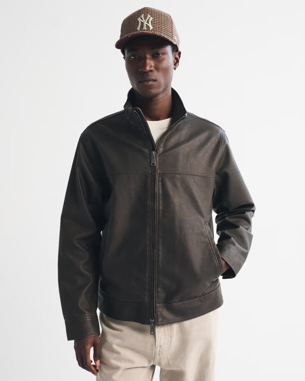Abercrombie & Fitch - Vegan Leather Zip Jacket