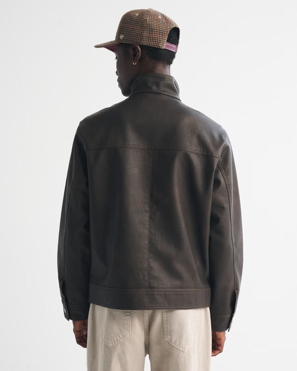 Abercrombie & Fitch - Vegan Leather Zip Jacket