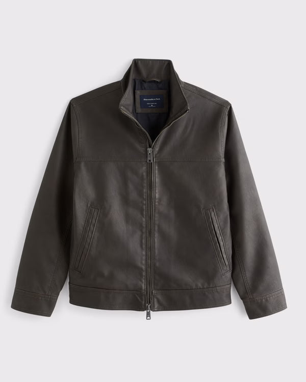 Abercrombie & Fitch - Vegan Leather Zip Jacket