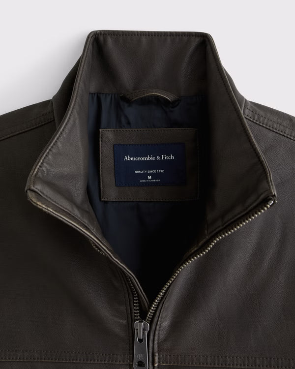 Abercrombie & Fitch - Vegan Leather Zip Jacket