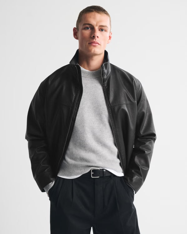 Abercrombie & Fitch - Vegan Leather Zip Jacket