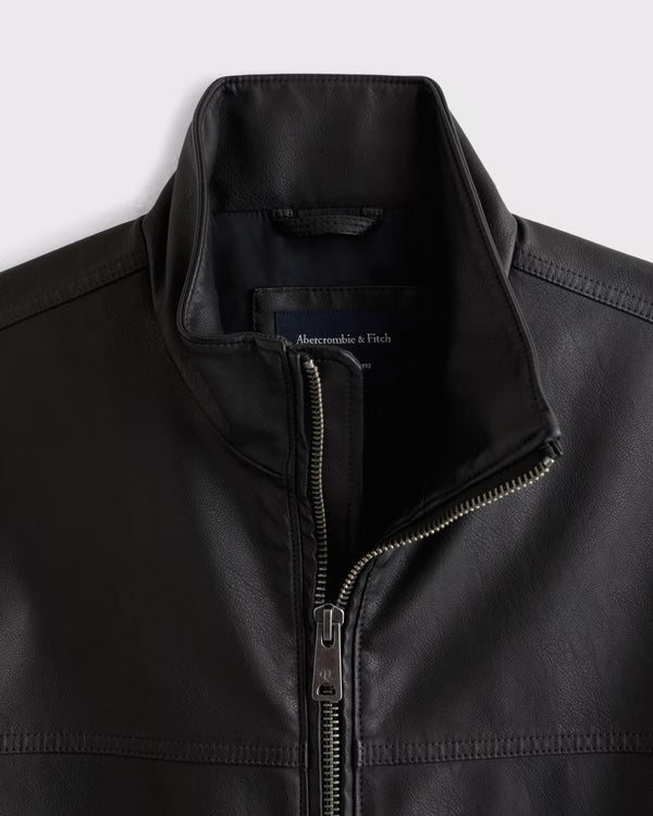 Abercrombie & Fitch - Vegan Leather Zip Jacket