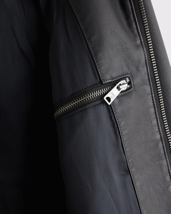 Abercrombie & Fitch - Vegan Leather Zip Jacket