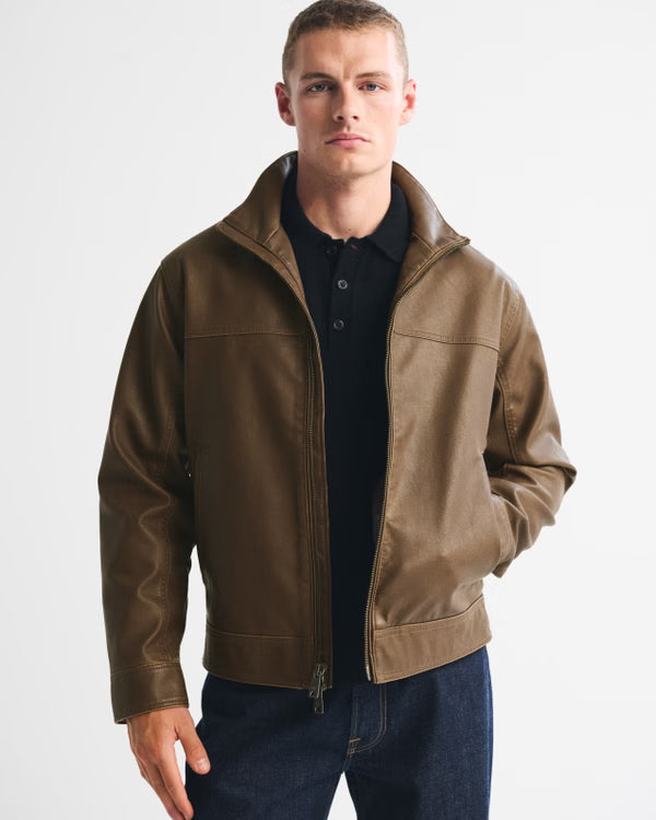 Abercrombie & Fitch - Vegan Leather Zip Jacket