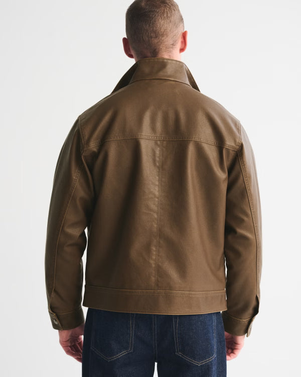 Abercrombie & Fitch - Vegan Leather Zip Jacket