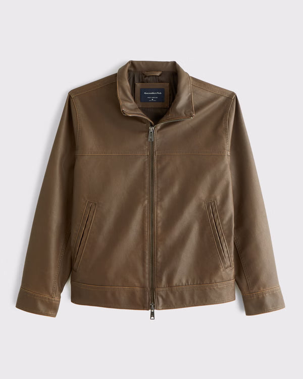 Abercrombie & Fitch - Vegan Leather Zip Jacket